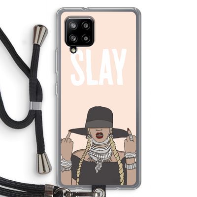 Slay All Day: Samsung Galaxy A42 5G Transparant Hoesje met koord