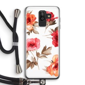 Roosjes: Samsung Galaxy J8 (2018) Transparant Hoesje met koord