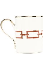 GINORI 1735 tasse Catene à imprimé géométrique (8 cm) - Blanc