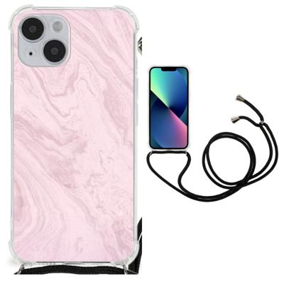 iPhone 14 Plus Anti-Shock Hoesje Marble Pink - Origineel Cadeau Vriendin iPhone 14 Plus Anti-Shock Hoesje Marble Pink - Origineel Cadeau Vriendin