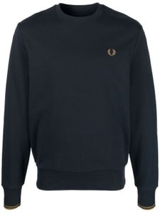 Fred Perry sweat en coton à logo brodé - Bleu