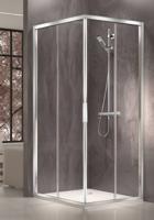 Duka Stila 2000 hoekinstap 2-dlg 90(B)x195(H) cm (linker deel) mat zilver helder glas