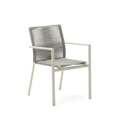 Kave Home Tuinstoel 'Culip' Geweven touw, kleur Grijs/Wit