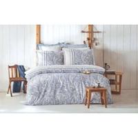 Beddengoedset - 1 dekbedovertrek 220 x 240 cm + 2 kussenslopen 60 x 60 cm - 100% versterkt katoen - Blauw