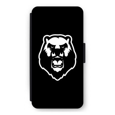 Angry Bear (black): iPhone 12 Pro Max Flip Hoesje