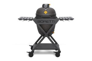 Boretti Ceramica Medium Kamado-barbecue/grill Verrijdbaar Houtskool (brandstof) Grijs