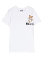 Moschino Kids t-shirt en coton à imprimé Teddy Bear - Blanc