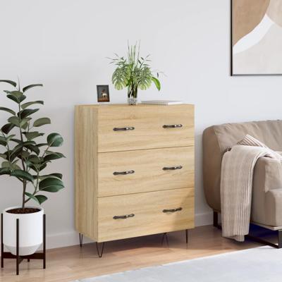 Dressoir 69,5x34x90 cm bewerkt hout sonoma eikenkleurig