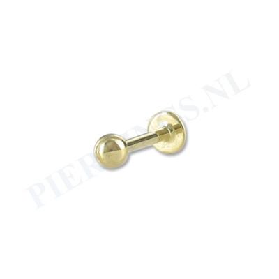 Labret 1.2 mm goud 14 karaat