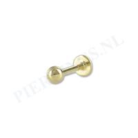 Labret 1.2 mm goud 14 karaat