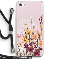 Painted wildflowers: iPhone 5 / 5S / SE Transparant Hoesje met koord