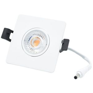LED Camini Downlight vierkant kantelbaar 8W 36º 2.700K/DTW IP44 dimbaar Wit