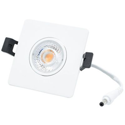 LED Camini Downlight vierkant kantelbaar 8W 36º 2.700K/DTW IP44 dimbaar Wit
