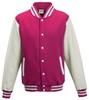 Just Cool JH043 Varsity Jacket - Hot Pink - XXL