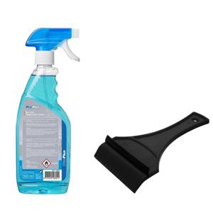 Ruitenontdooier spray - voor auto - 500 ml - antivries sprays - winter/vorst - incl. ijskrabber