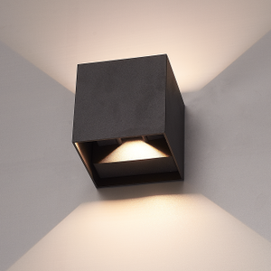 HOFTRONIC™ Set van 6 Dimbare LED Wandlamp Kansas zwart 7 Watt 3000K Up & Down light IP65