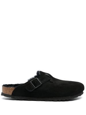 Birkenstock chaussons Boston en peau de mouton - Noir