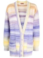 Missoni cardigan rayé à col v - Jaune