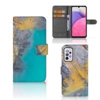 Samsung Galaxy A33 5G | Bookcase | Marble Blue Gold