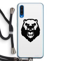Angry Bear (white): Samsung Galaxy A50 Transparant Hoesje met koord Angry Bear (white): Samsung Galaxy A50 Transparant Hoesje met koord