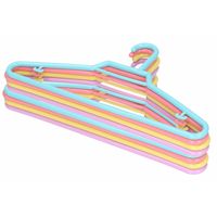 40x Pastel gekleurde kledinghangers 27 cm voor kinderkleding - thumbnail