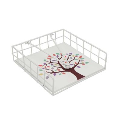 Servethouder Versa TREE Staal Hout MDF 18 x 7 x 18 cm