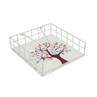 Servethouder Versa TREE Staal Hout MDF 18 x 7 x 18 cm