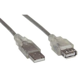 InLine 34618 USB-kabel 2 m USB A Transparant