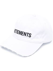 VETEMENTS casquette à logo brodé - Blanc