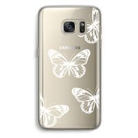 White butterfly: Samsung Galaxy S7 Transparant Hoesje