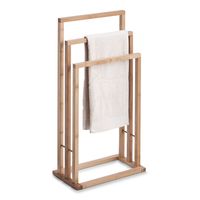 Luxe handdoek badkamer rek van bamboehout 42 x 24 x 81,5 cm - Handdoekrekken
