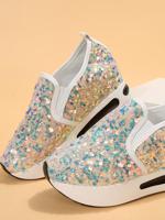 Plain Glitter Casual Shoes