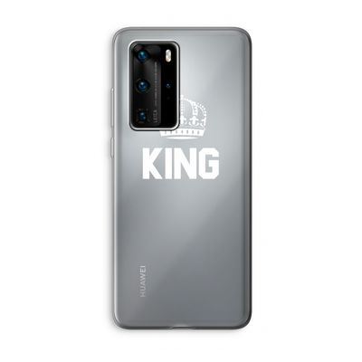 King zwart: Huawei P40 Pro Transparant Hoesje
