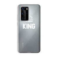 King zwart: Huawei P40 Pro Transparant Hoesje