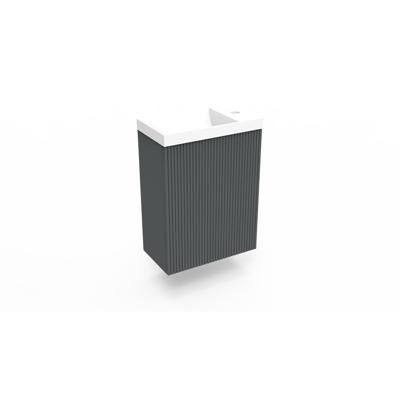 Fonteinkast Cement Arcqua Ridge 40x55x28 cm Incl. Fontein Mat Wit Zonder Overloop Arcqua