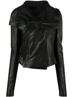 Rick Owens Naska double-breasted leather jacket - Noir