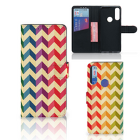 Alcatel 1S 2020 Telefoon Hoesje Zigzag Multi Color