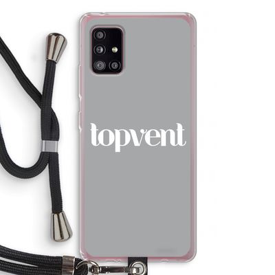 Topvent Grijs Wit: Samsung Galaxy A51 5G Transparant Hoesje met koord