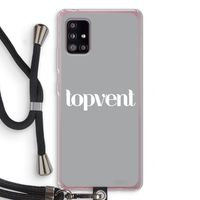 Topvent Grijs Wit: Samsung Galaxy A51 5G Transparant Hoesje met koord