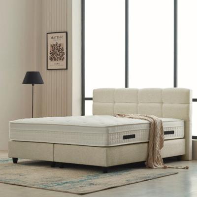 Boxspring Vida Teddy Bouclé Beige 180x200 Cm Buik Slaper & Rug Slaper & Zij Slaper & Vlak Dekbed Discounter - Dekbed-Discounter.nl
