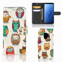 Samsung Galaxy S9 | Telefoonhoesje | Met pasjeshouder | Vrolijke Uilen