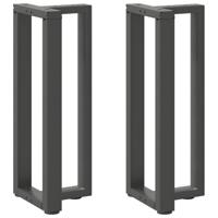 Console tafelpoten 2st T-vormig 25x28x(72-73)cm staal antraciet