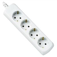 Losse stekkerdoos, 4 Sockets, wit Losse stekkerdoos, 4 Sockets, wit