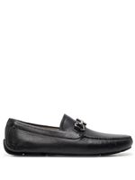 Ferragamo mocassins Gancini en effet grainé - Noir