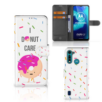 Motorola G8 Power Lite Book Cover Donut Roze - thumbnail