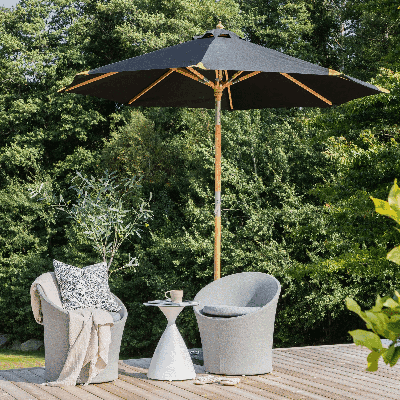 Nohr Parasol 'Genese' 270cm, kleur Zwart