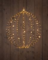 Metal 60 cm 3D Ball Black With 288 Led Flash Classic Warm - Annas collection