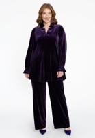 Yoek Broek lang VELOURS | Paars | Maat 38/40