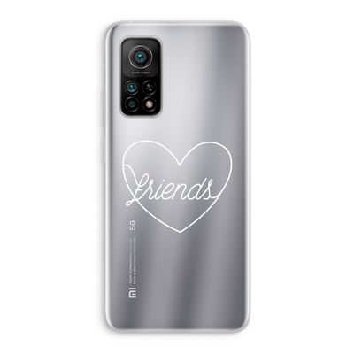Friends heart pastel: Xiaomi Mi 10T 5G Transparant Hoesje