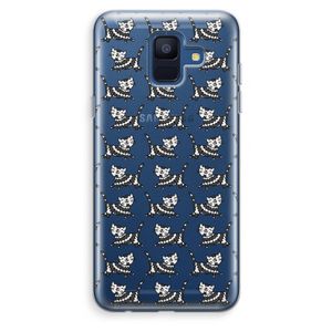 Zwarte poes: Samsung Galaxy A6 (2018) Transparant Hoesje